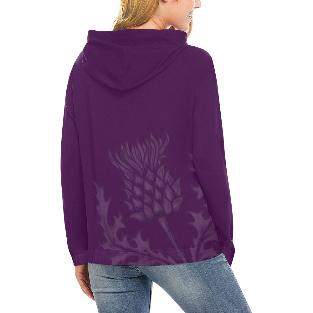 Scotland Hoodie - Unisex Purple Thistle - Vibe Hoodie Shop