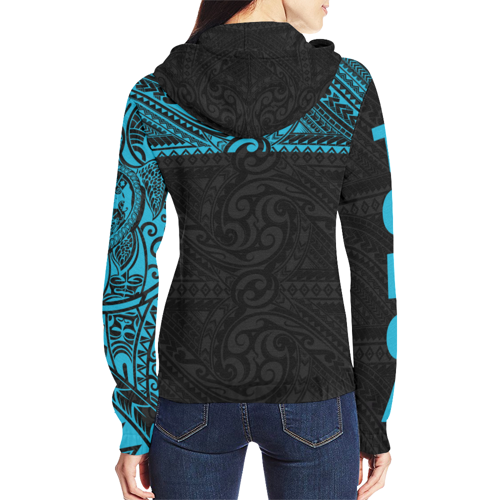 Hoodie Tonga - Turtle Coat Of Arms Polynesian Pattern - Vibe Hoodie Shop