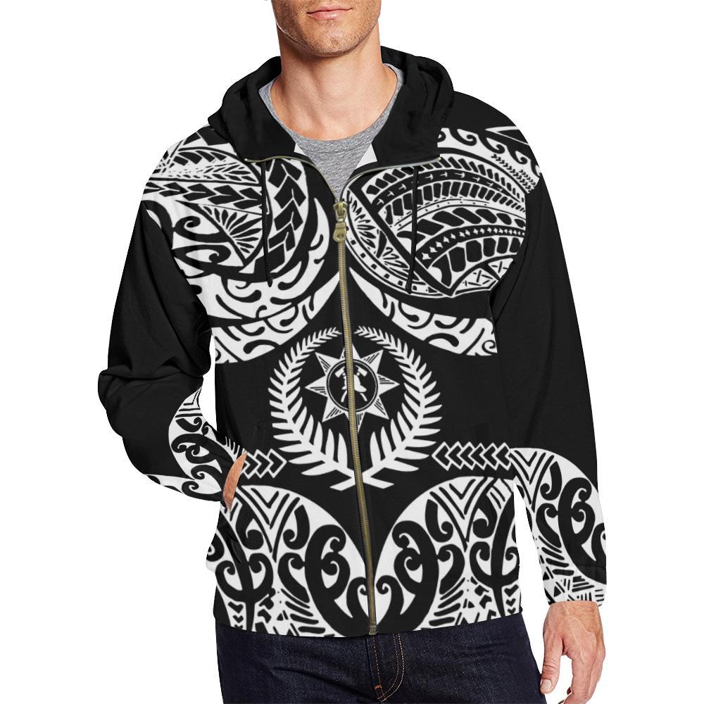 New Zealand Zip - Up Hoodie Maori Firefighter Tattoo - Vibe Hoodie Shop