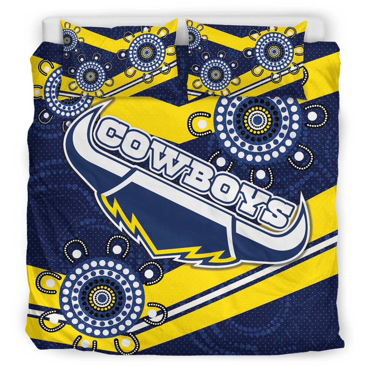 Cowboys Rugby Bedding Set - Custom Aussie Cowboys Bedding Set RLT13 - Vibe Hoodie Shop