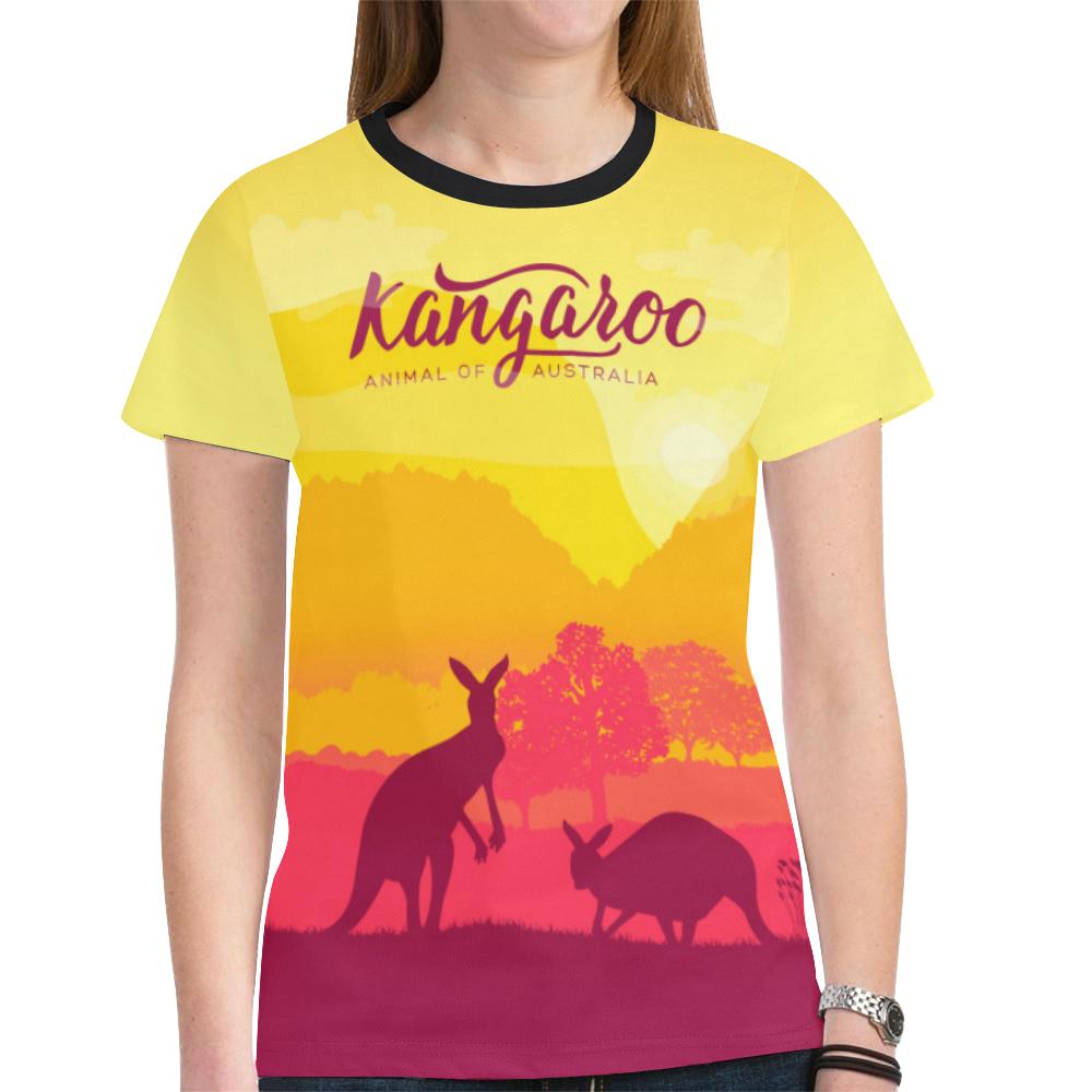 T shirt - Kangaroo T shirt Morning Uluru - Unisex - Vibe Hoodie Shop