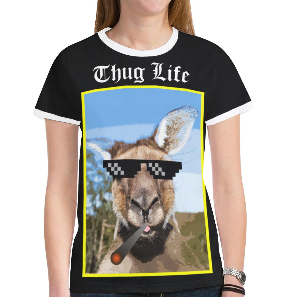 T shirt - Kangaroo T shirt Thug Life - Unisex - Vibe Hoodie Shop