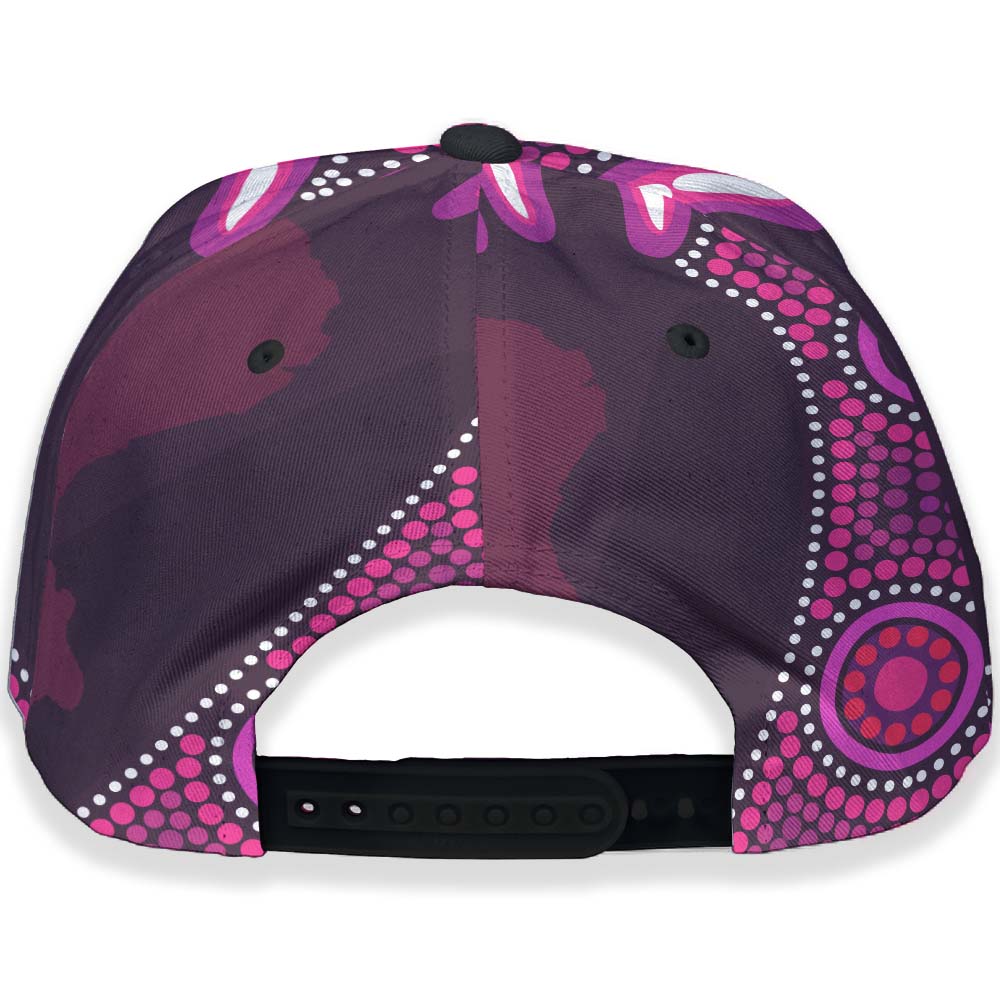 Maroon Rugby Cap - Naidoc Week ''Get up, Stand Up, Show Up'' Maroons Kangaroo With Aboriginal Patterns - Vibe Hoodie Shop