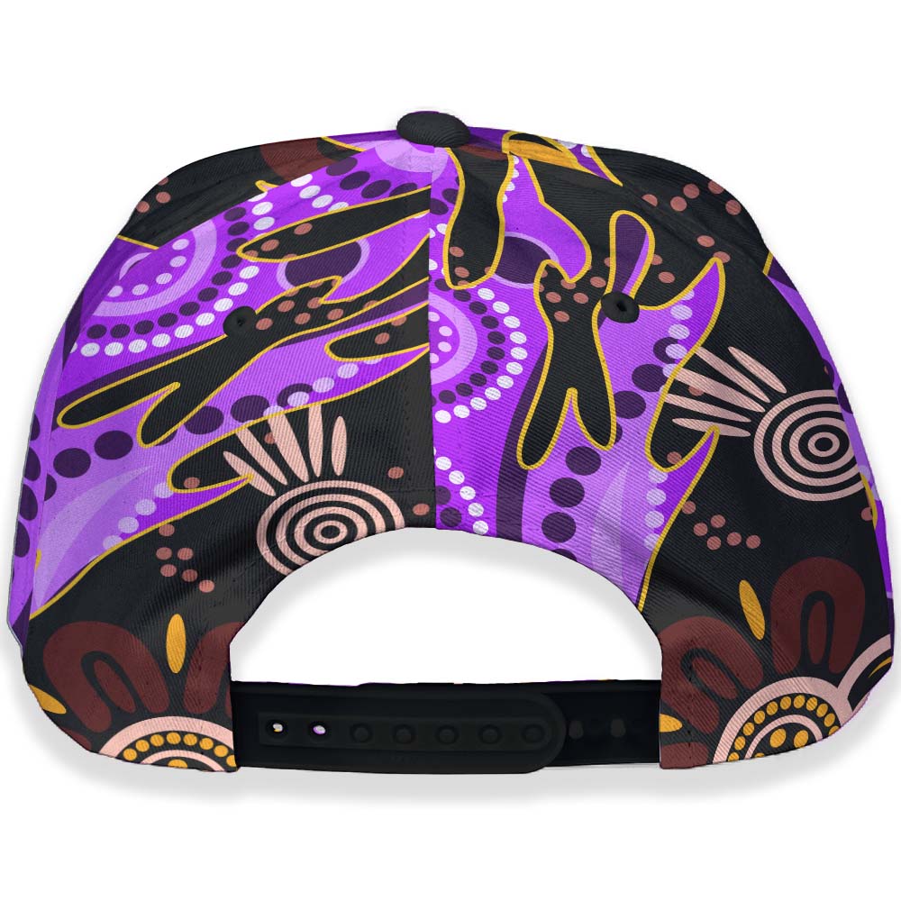 Storm Rugby Cap - Storm Rugby Team with Aboriginal Dot Painting and Indigenous Pattern - Vibe Hoodie Shop