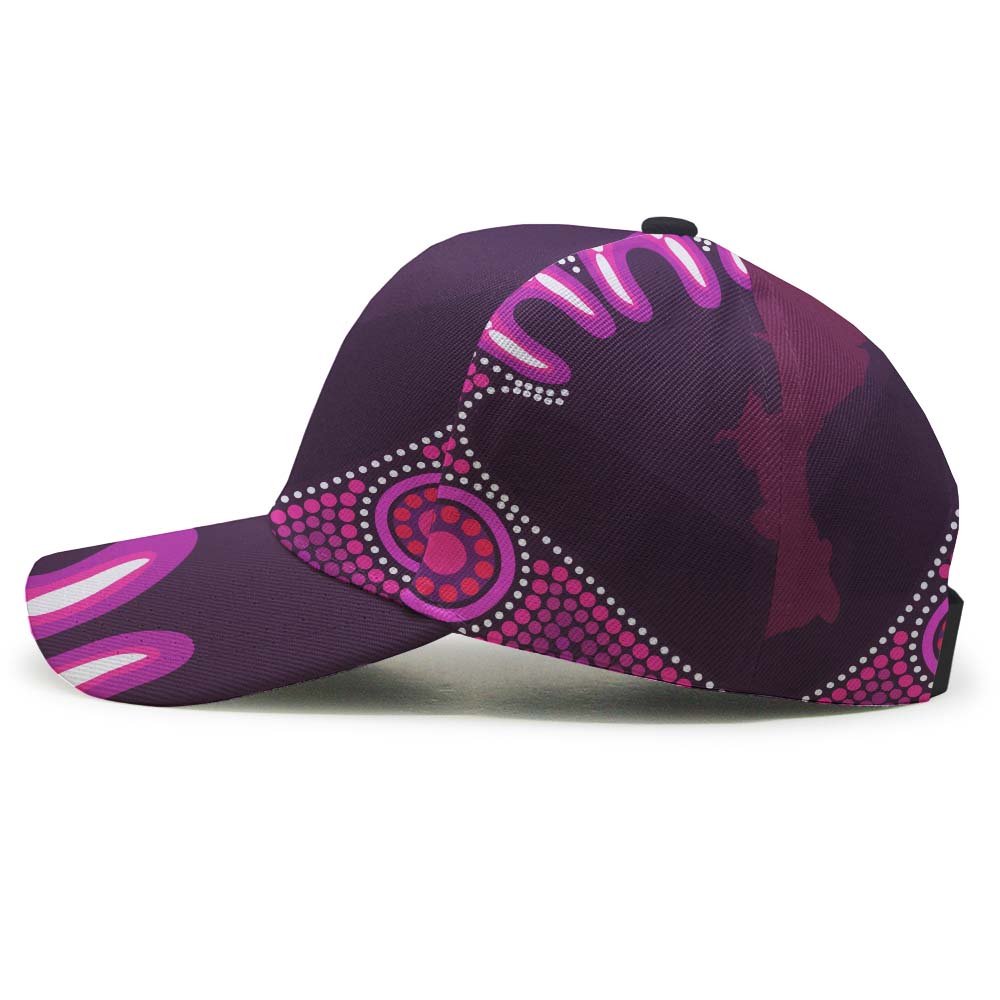 Maroon Rugby Cap - Naidoc Week ''Get up, Stand Up, Show Up'' Maroons Kangaroo With Aboriginal Patterns - Vibe Hoodie Shop