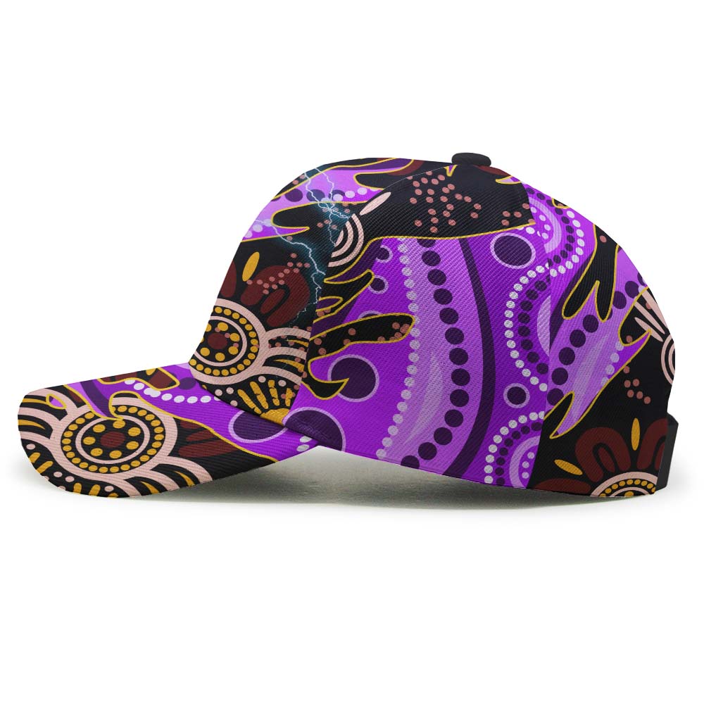 Storm Rugby Cap - Storm Rugby Team with Aboriginal Dot Painting and Indigenous Pattern - Vibe Hoodie Shop