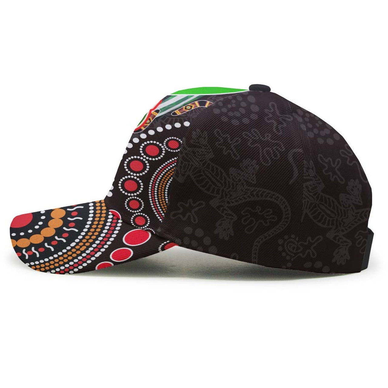 Rabbitohs Rugby ANZAC Aboriginal Cap - Rabbitohs Remembrance Day with Poppy Flower Cap LT10 - Vibe Hoodie Shop