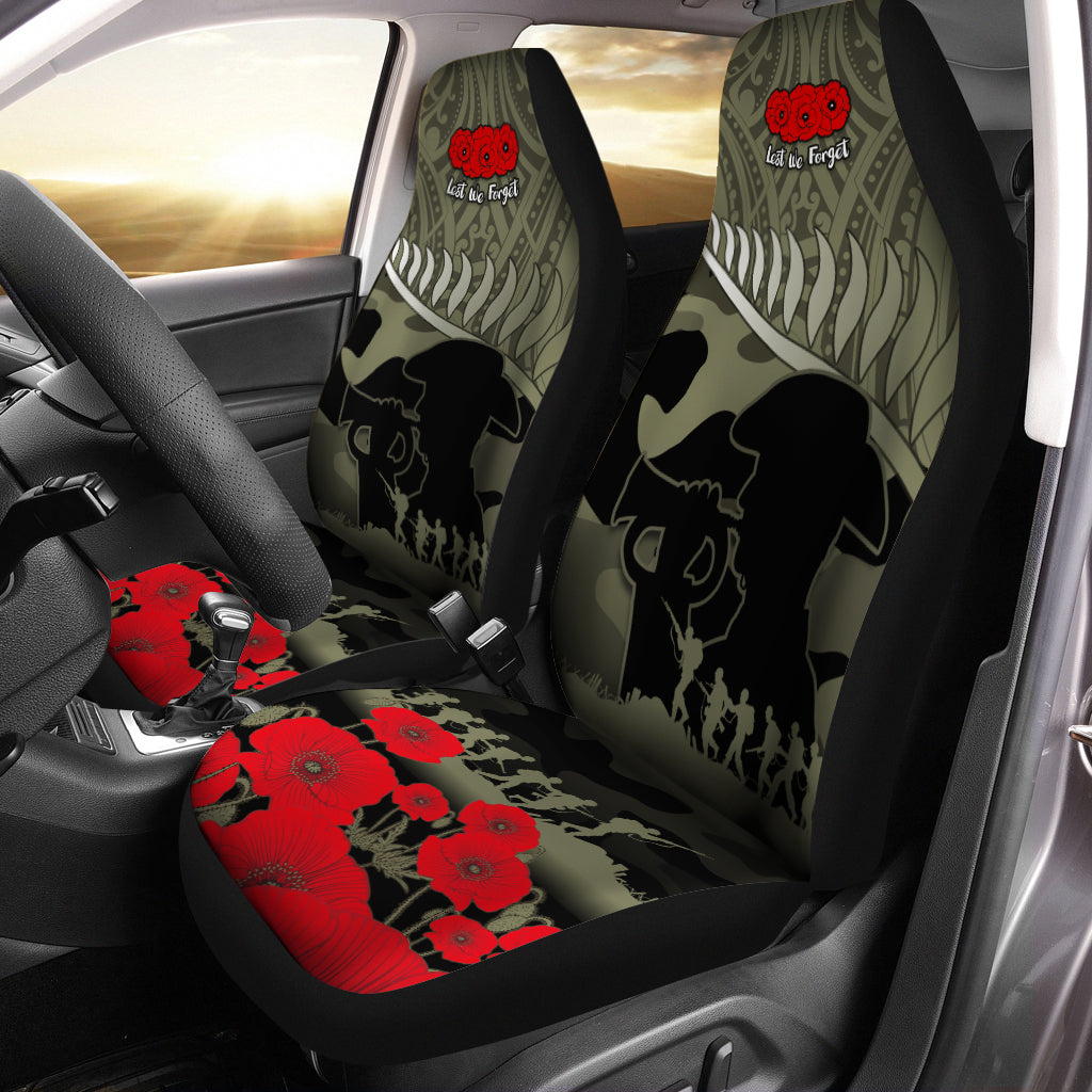 New Zealand ANZAC 2022 Car Seat Covers Maori Camouflage - Vibe Hoodie Shop