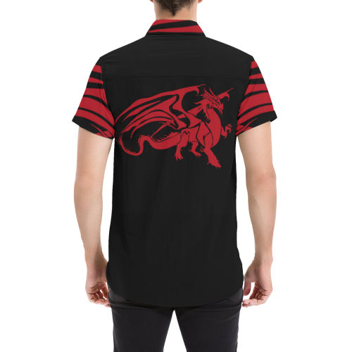 Dragon Wales All Over Print Short Sleeve Shirt - Vibe Hoodie Shop