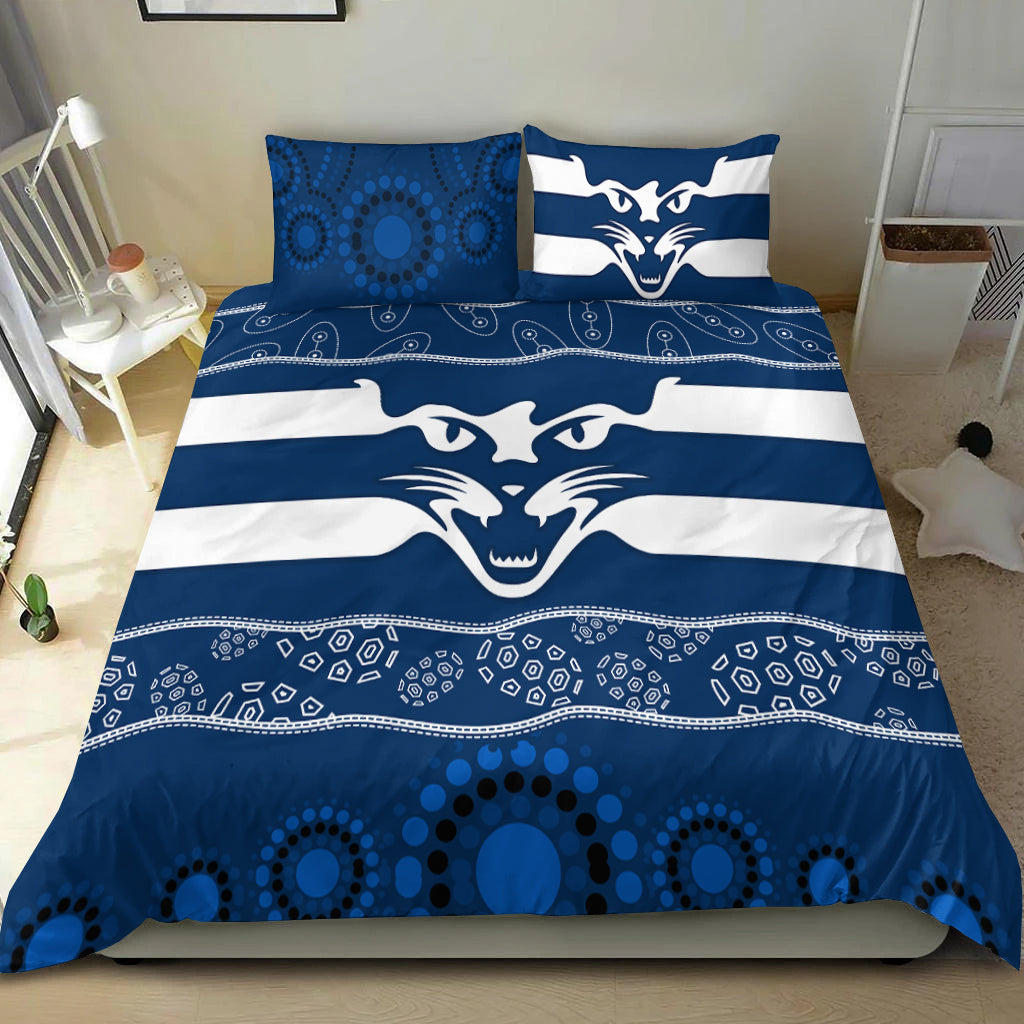 Cats Indigenous Bedding Set Football Geelong - Vibe Hoodie Shop