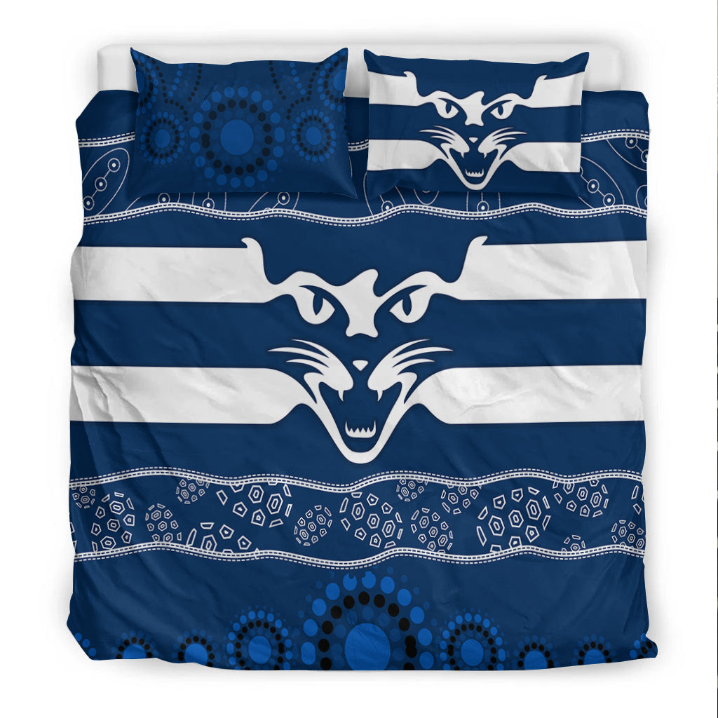 Cats Indigenous Bedding Set Football Geelong - Vibe Hoodie Shop