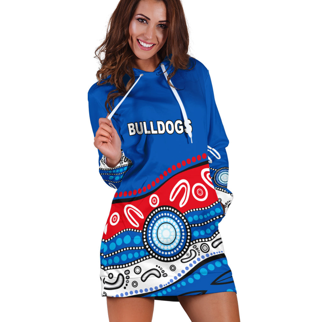 Bulldogs Indigenous Hoodie Dress Western - Vibe Hoodie Shop