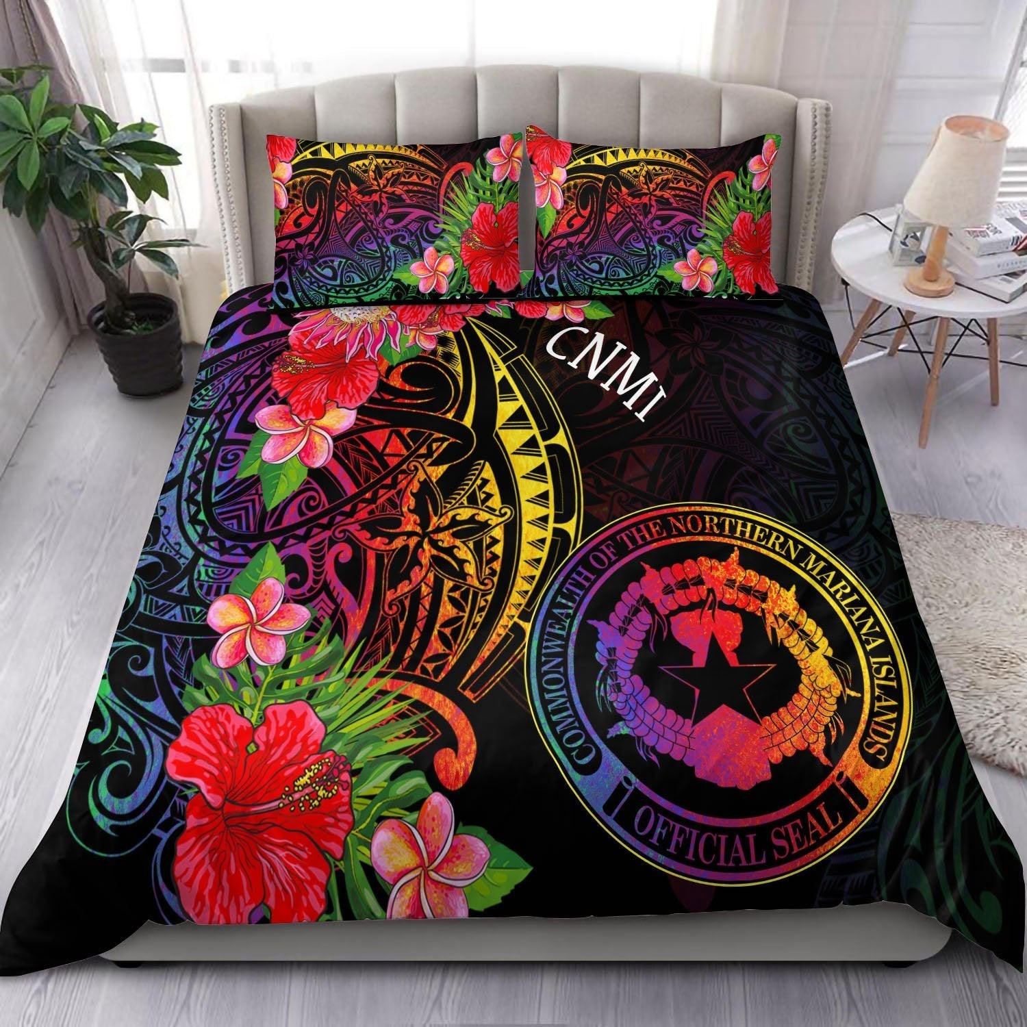Northern Mariana Islands Bedding Set - Tropical Hippie Style - Vibe Hoodie Shop