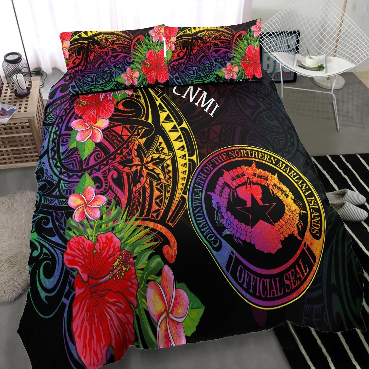 Northern Mariana Islands Bedding Set - Tropical Hippie Style - Vibe Hoodie Shop