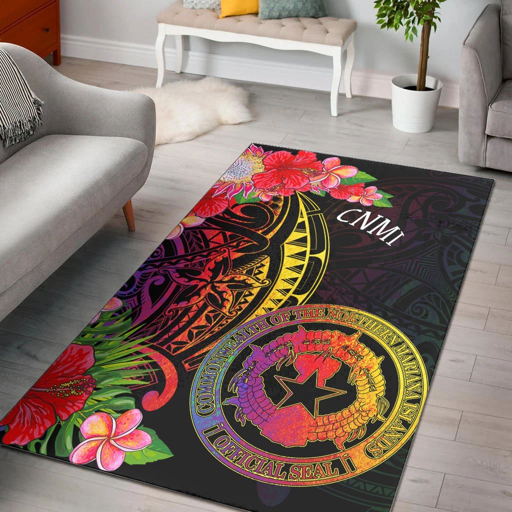 Northern Mariana Islands Area Rug - Tropical Hippie Style - Vibe Hoodie Shop