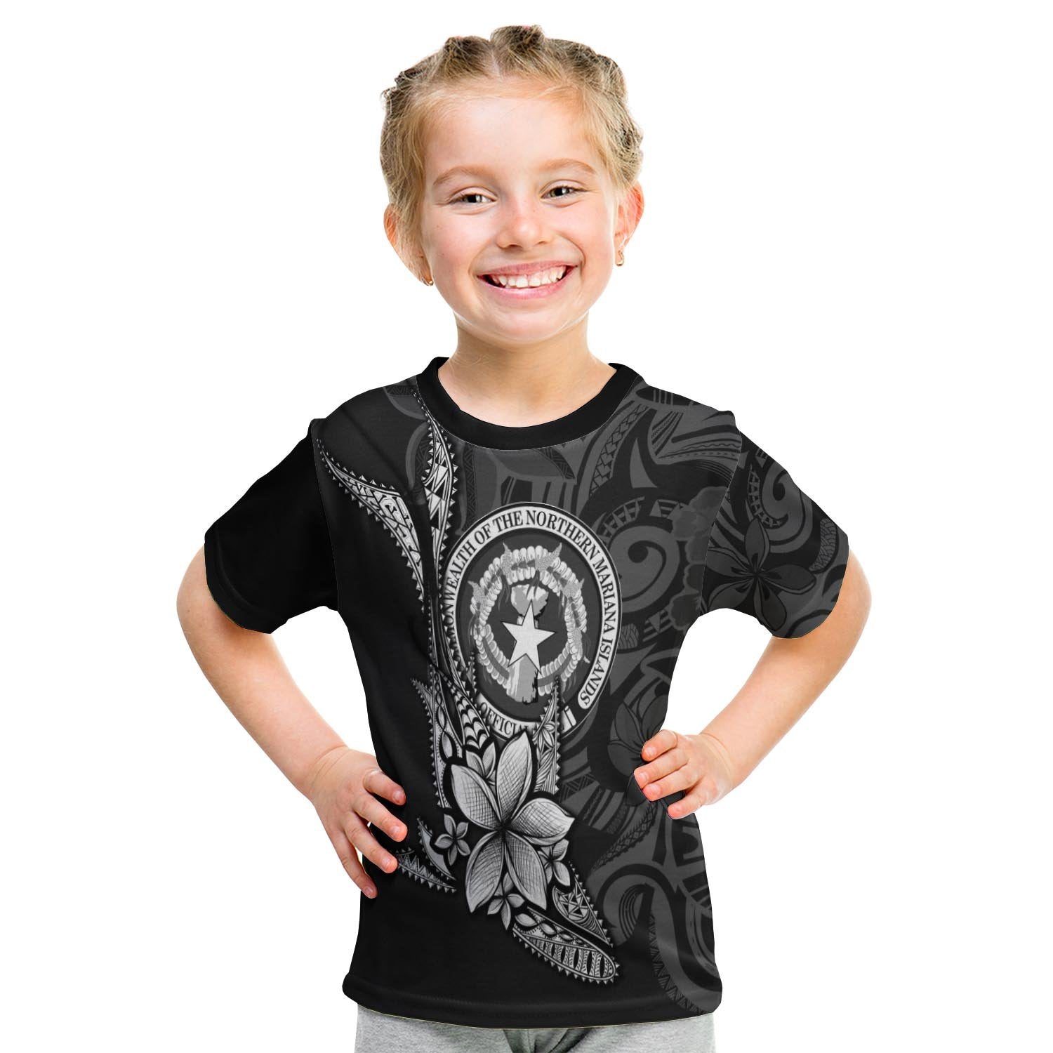 Northern Mariana Islands Custom Personalised T shirt - Fish With Plumeria Flowers Style - Vibe Hoodie Shop