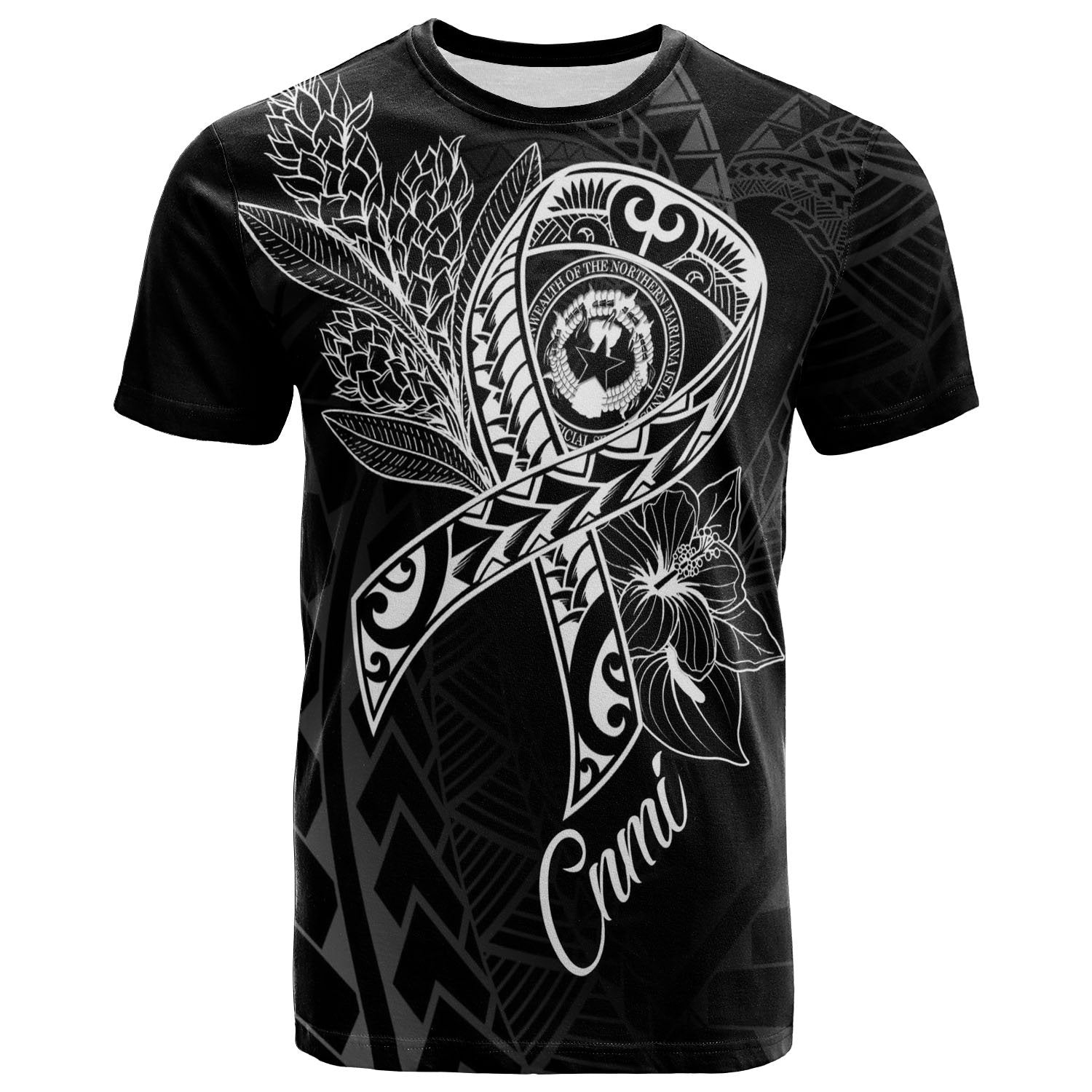 Northern Mariana Islands T shirt - Ribbon Polynesian Style - Vibe Hoodie Shop