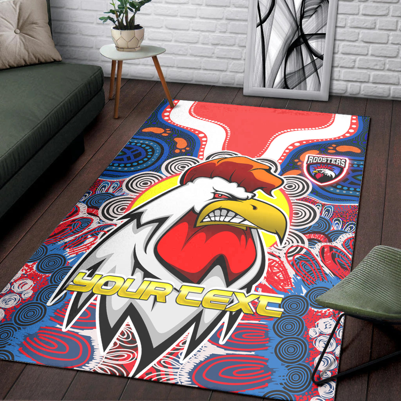 Roosters Indigenous Rugby Area Rug - Protection Under the Sun RLT13 - Vibe Hoodie Shop