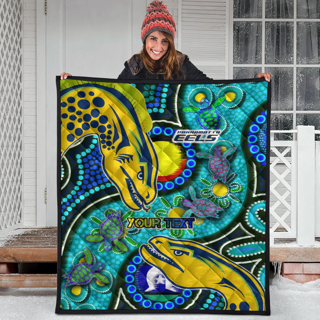 Eels Rugby Quilt - Custom Indigenous Eels With Aboriginal and Torres Strait Islander Flag - Vibe Hoodie Shop