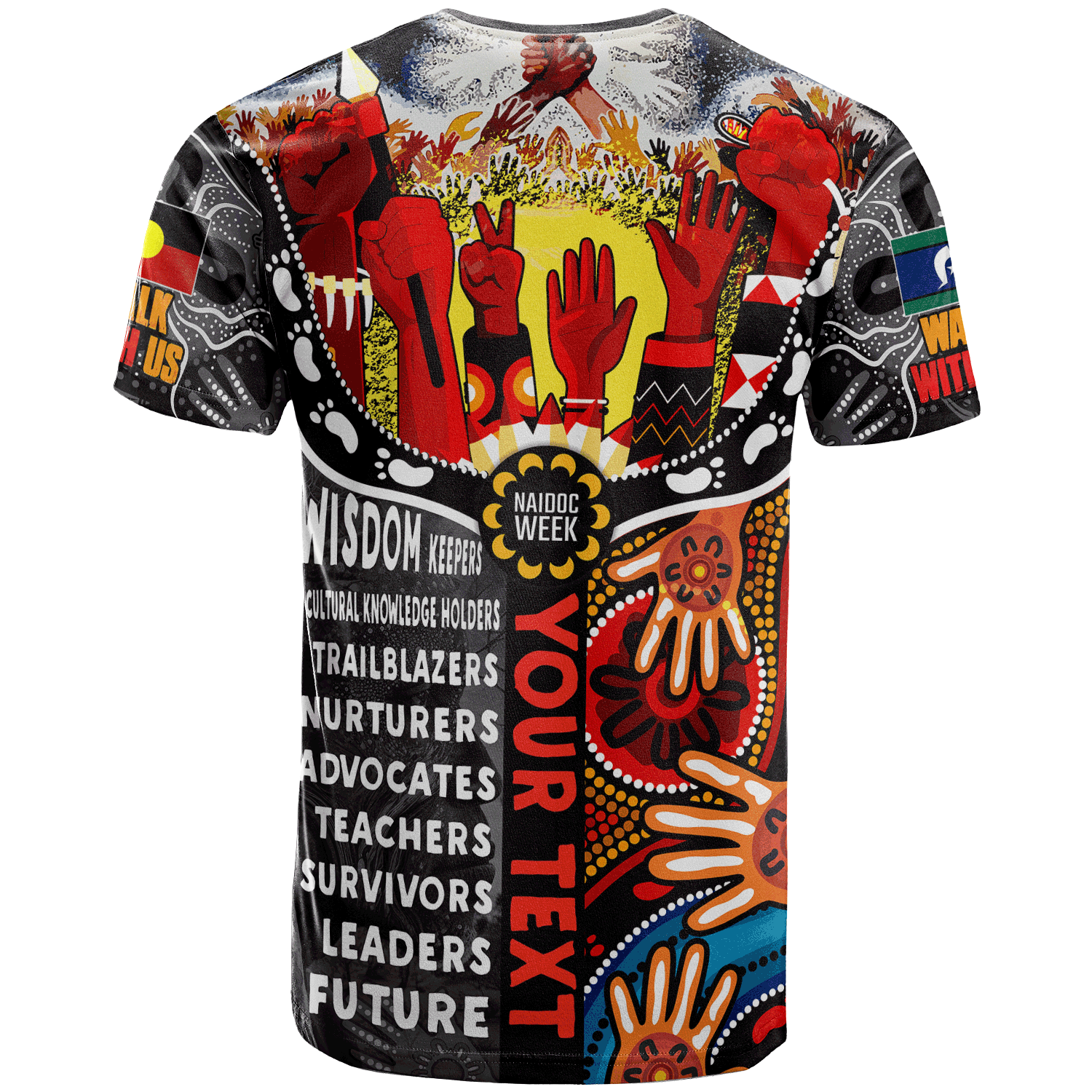 Australia NAIDOC Week 2023 T-shirt - Custom Walk With Us - Pay Homage To Our Elders T-shirt - Vibe Hoodie Shop