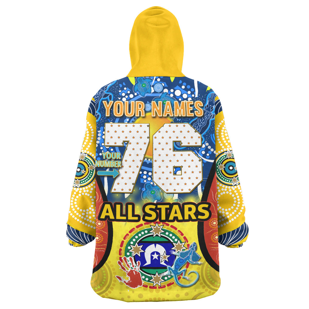 Indigenous All Stars Rugby League Snug Hoodie - Custom Indigenous Dreamtime Team With Didgeridoo And Aboriginal Flag Wearable Blanket Hoodie - Vibe Hoodie Shop