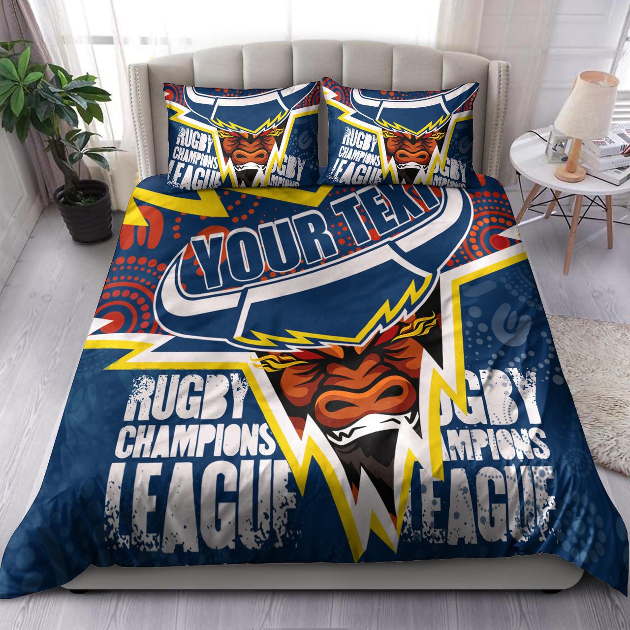 Cowboys Aboriginal Rugby Custom Bedding Set - Super Queensland Cowboys RLT13 - Vibe Hoodie Shop