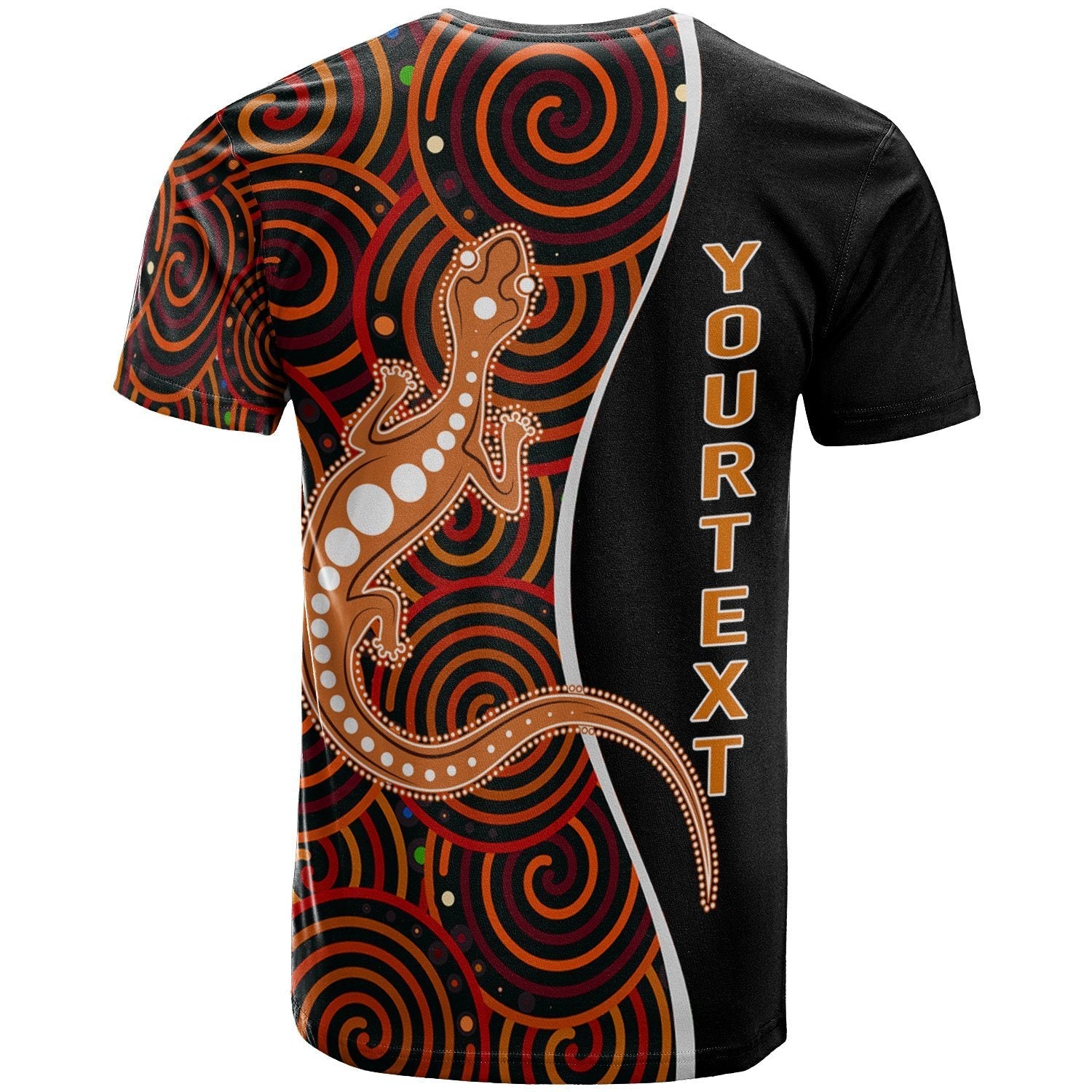 Aboriginal Personalised T shirt - Indigenous Lizard Dreaming - Vibe Hoodie Shop