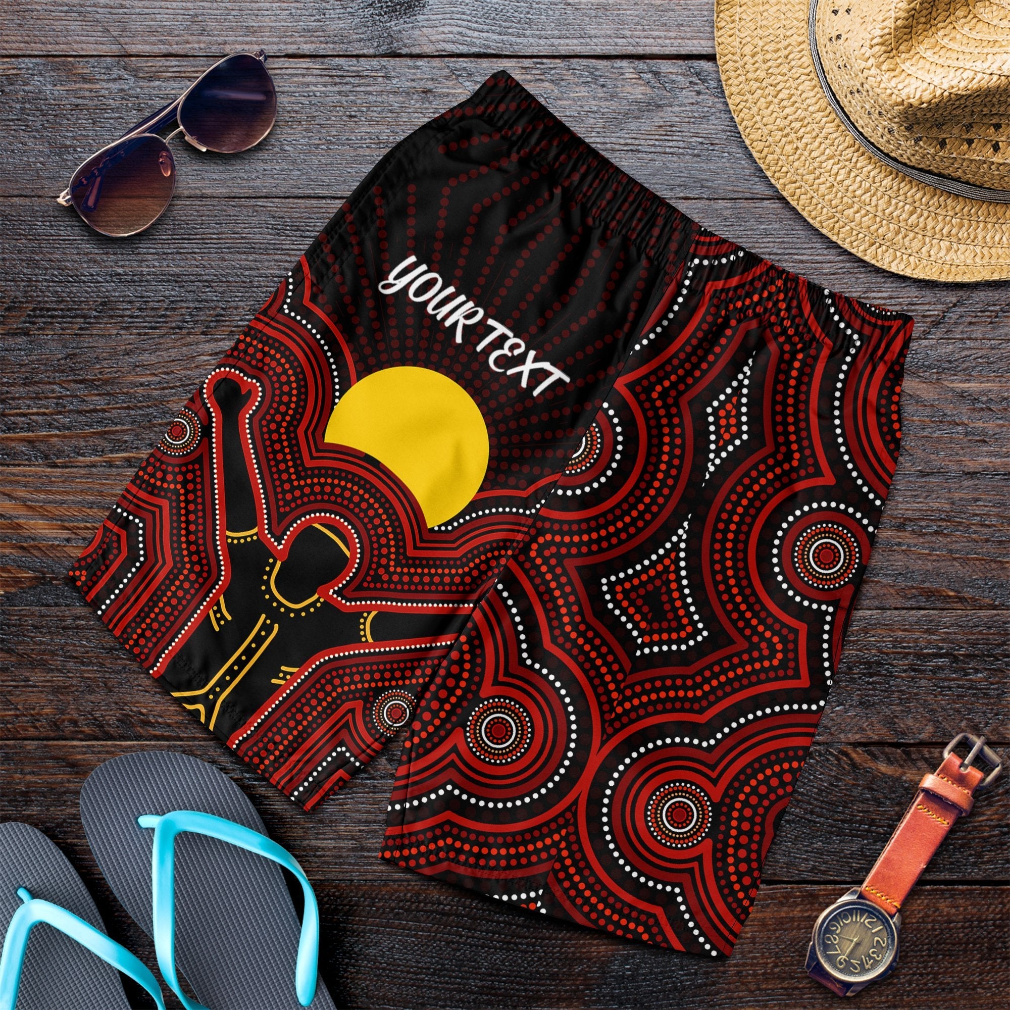 Aboriginal Personalised Men Shorts - The Sun Always Shines - Vibe Hoodie Shop