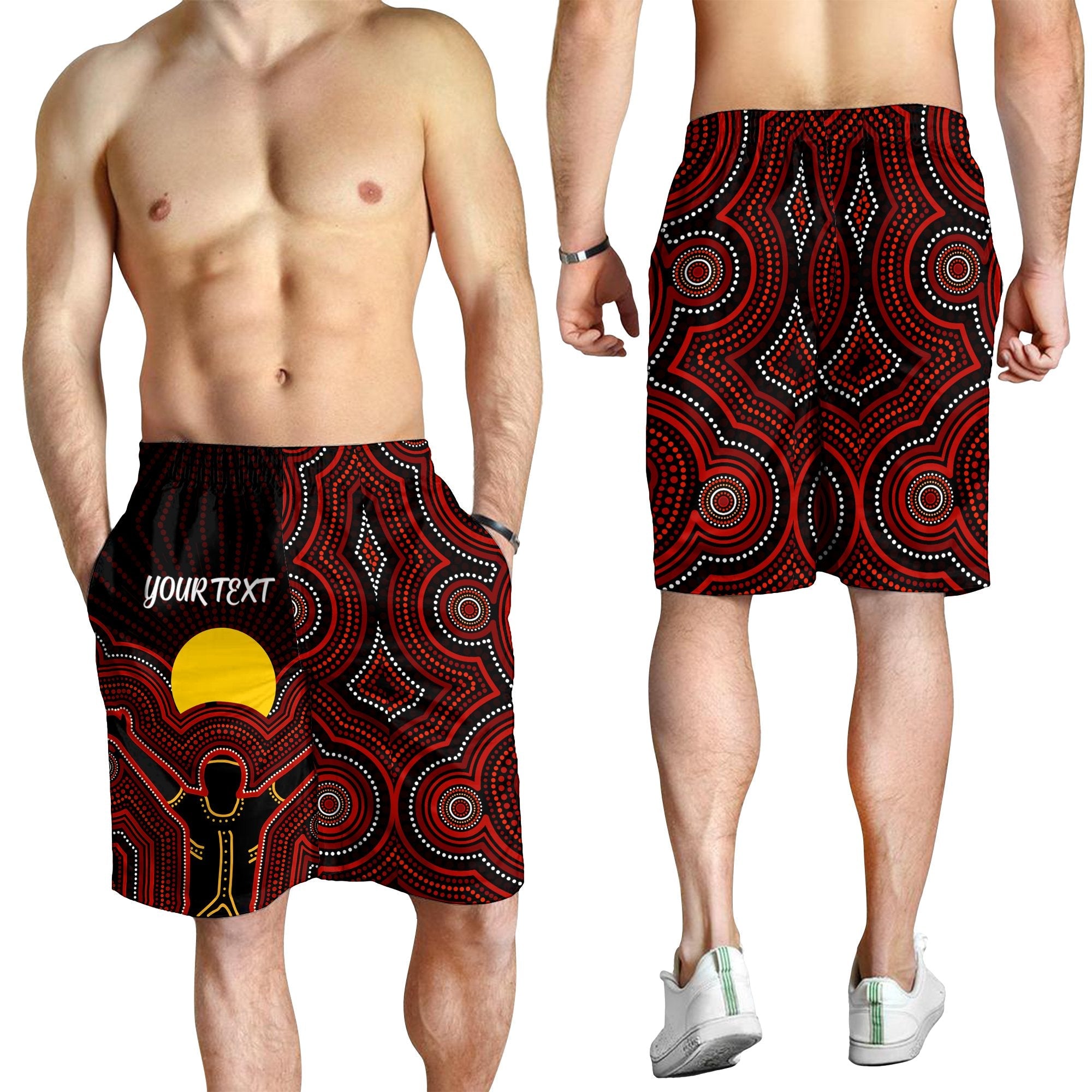 Aboriginal Personalised Men Shorts - The Sun Always Shines - Vibe Hoodie Shop