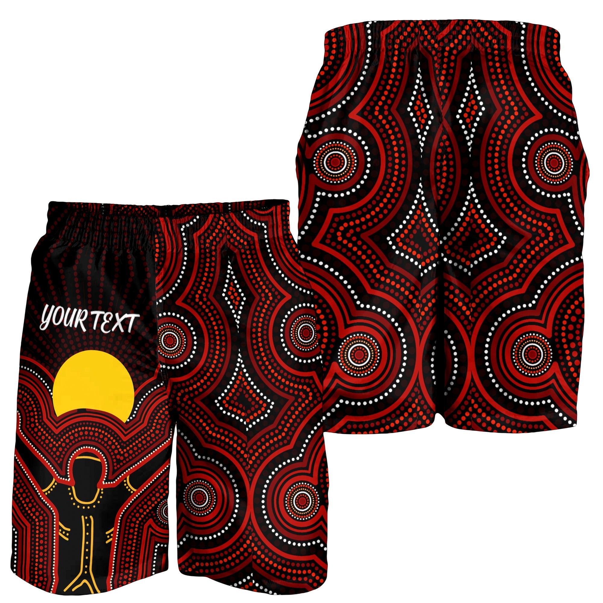 Aboriginal Personalised Men Shorts - The Sun Always Shines - Vibe Hoodie Shop