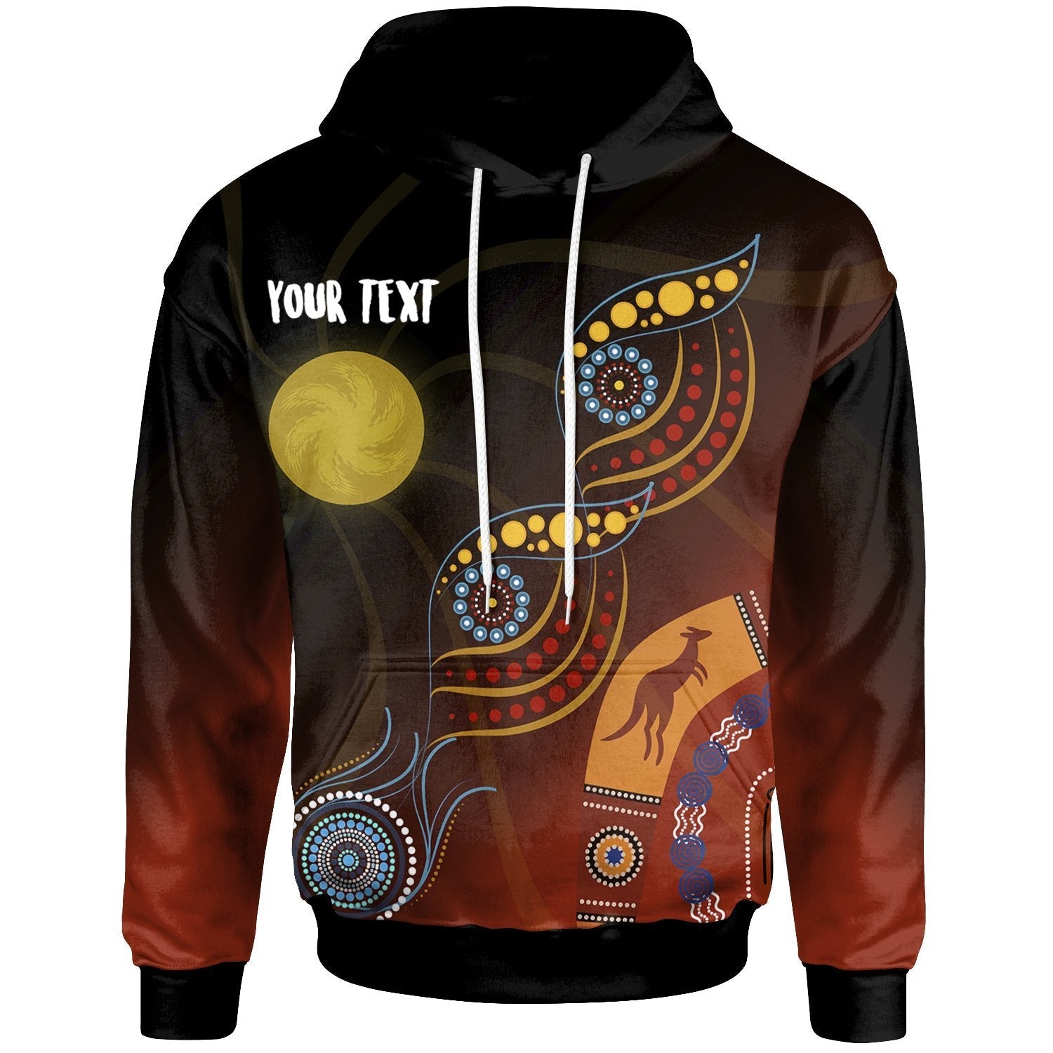 Aboriginal Personalised Hoodie - Flowers On The Land - Vibe Hoodie Shop