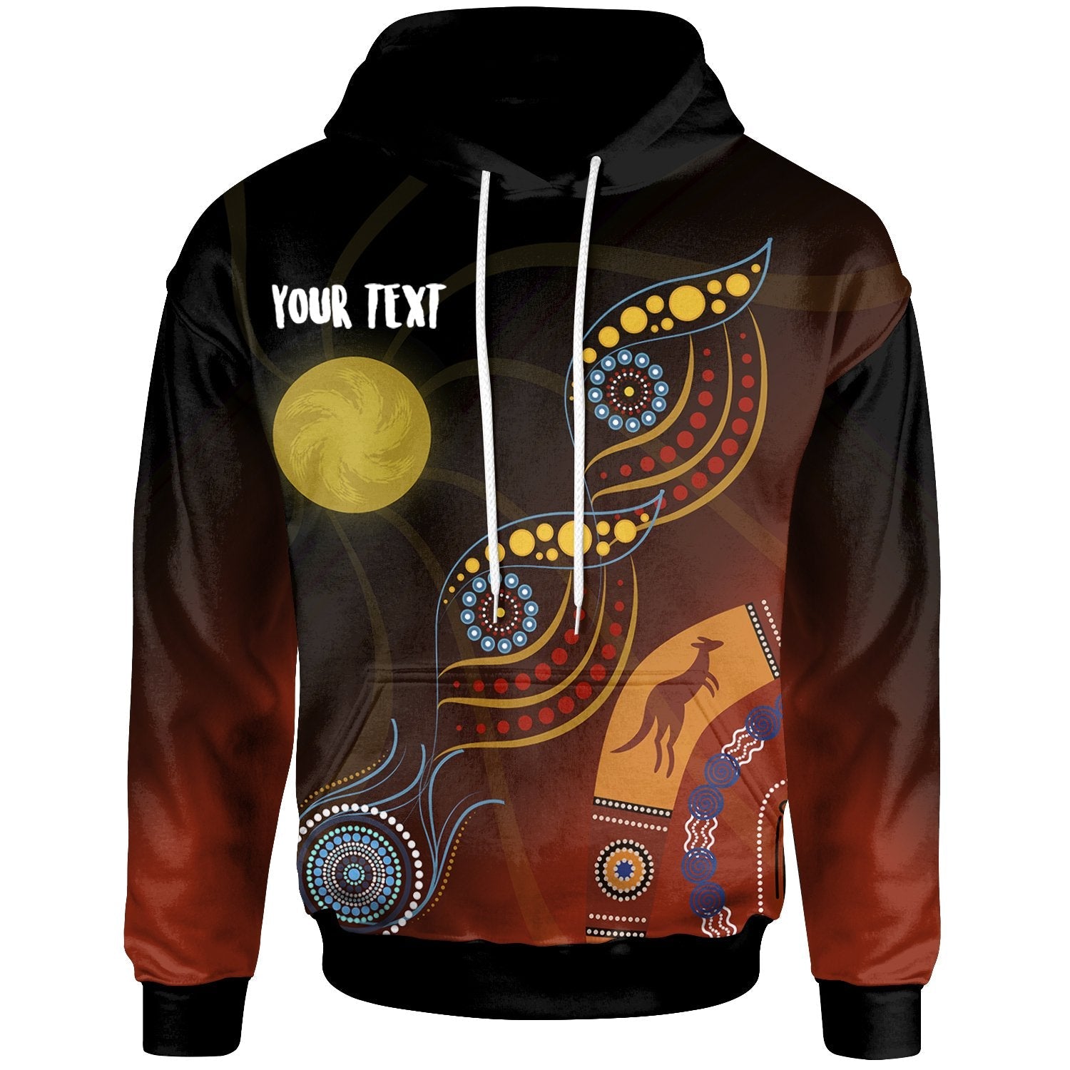 Aboriginal Personalised Hoodie - Flowers On The Land - Vibe Hoodie Shop