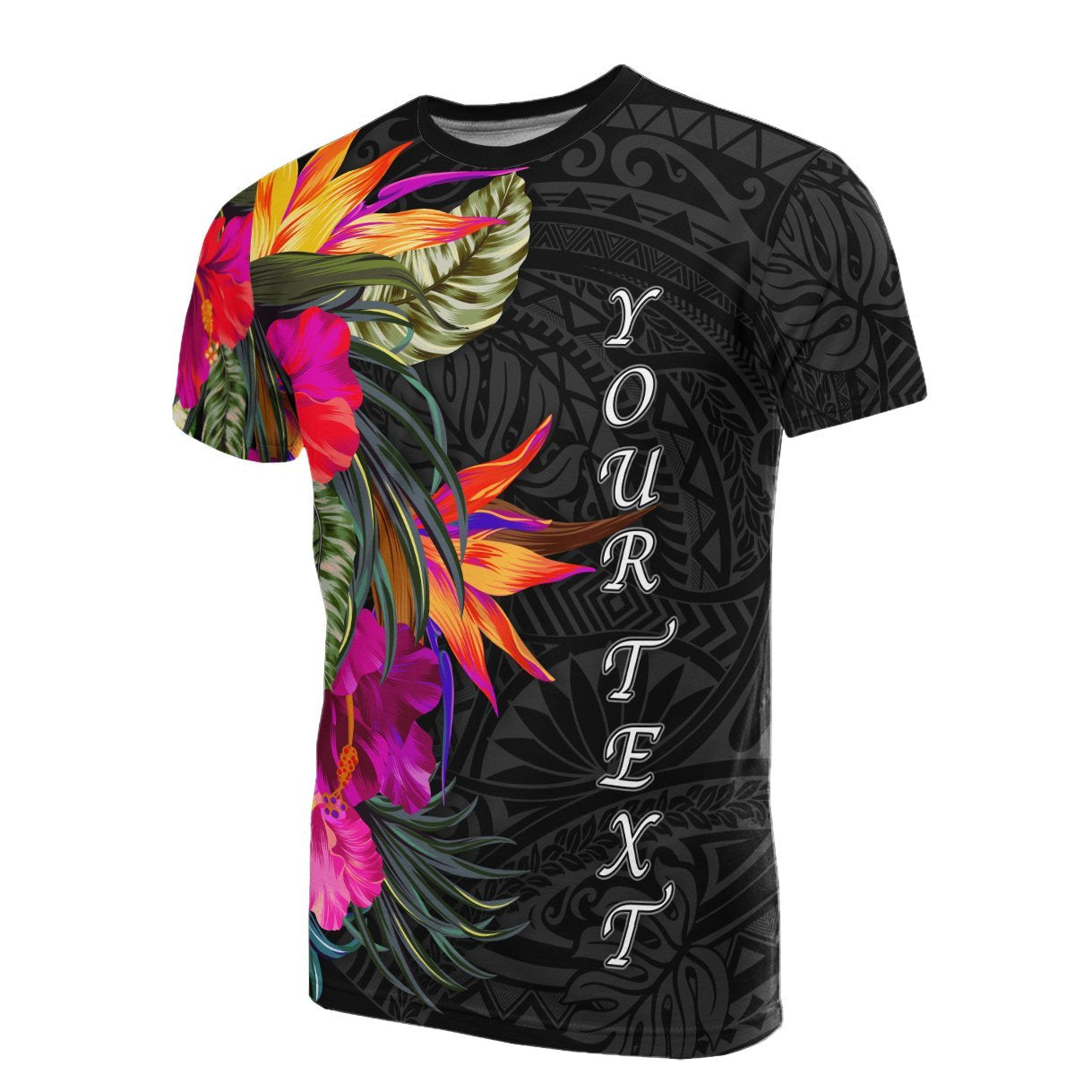 Vibe Hoodie Polynesian Custom Personalised T shirt - Hibiscus Pattern - Vibe Hoodie Shop