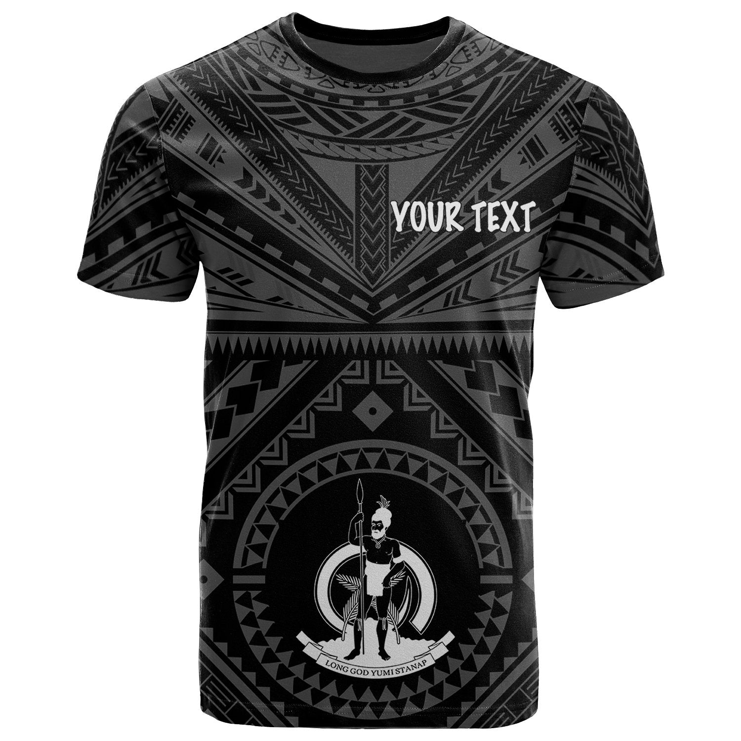 Vanuatu Personalised T shirt - Vanuatu Seal With Polynesian Tattoo Style - Vibe Hoodie Shop