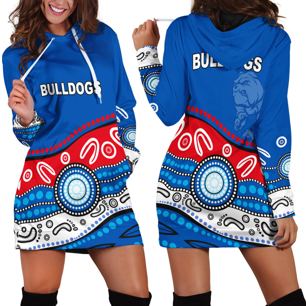 Bulldogs Indigenous Hoodie Dress Western - Vibe Hoodie Shop