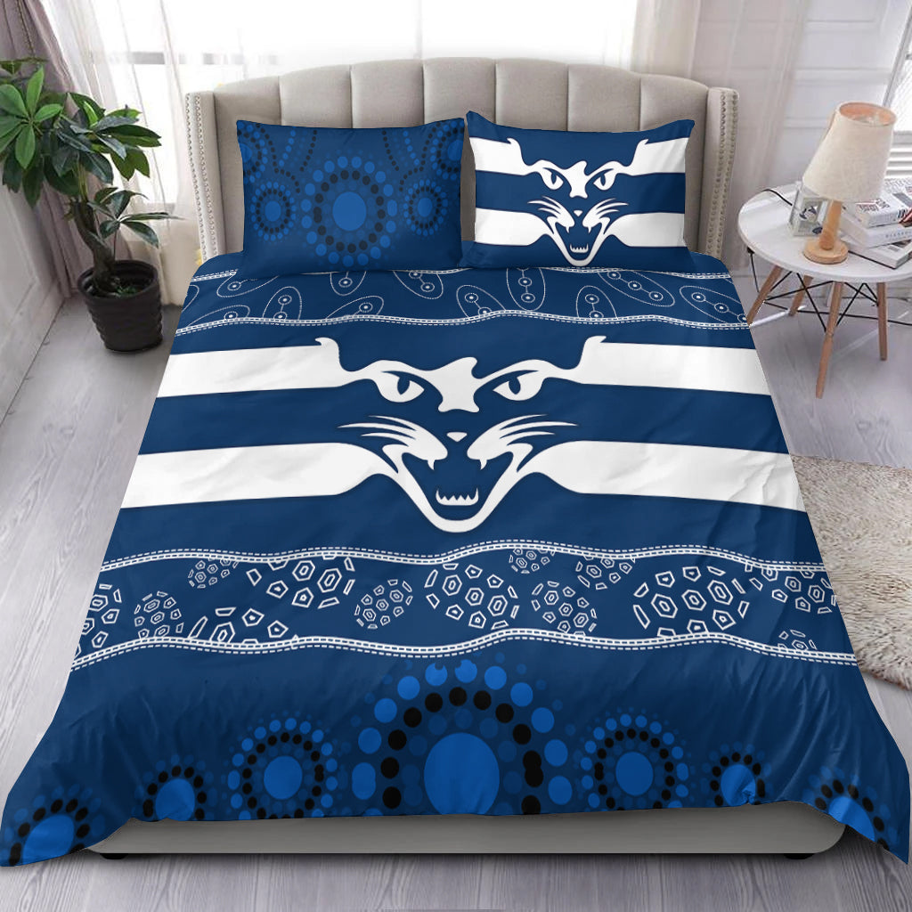Cats Indigenous Bedding Set Football Geelong - Vibe Hoodie Shop