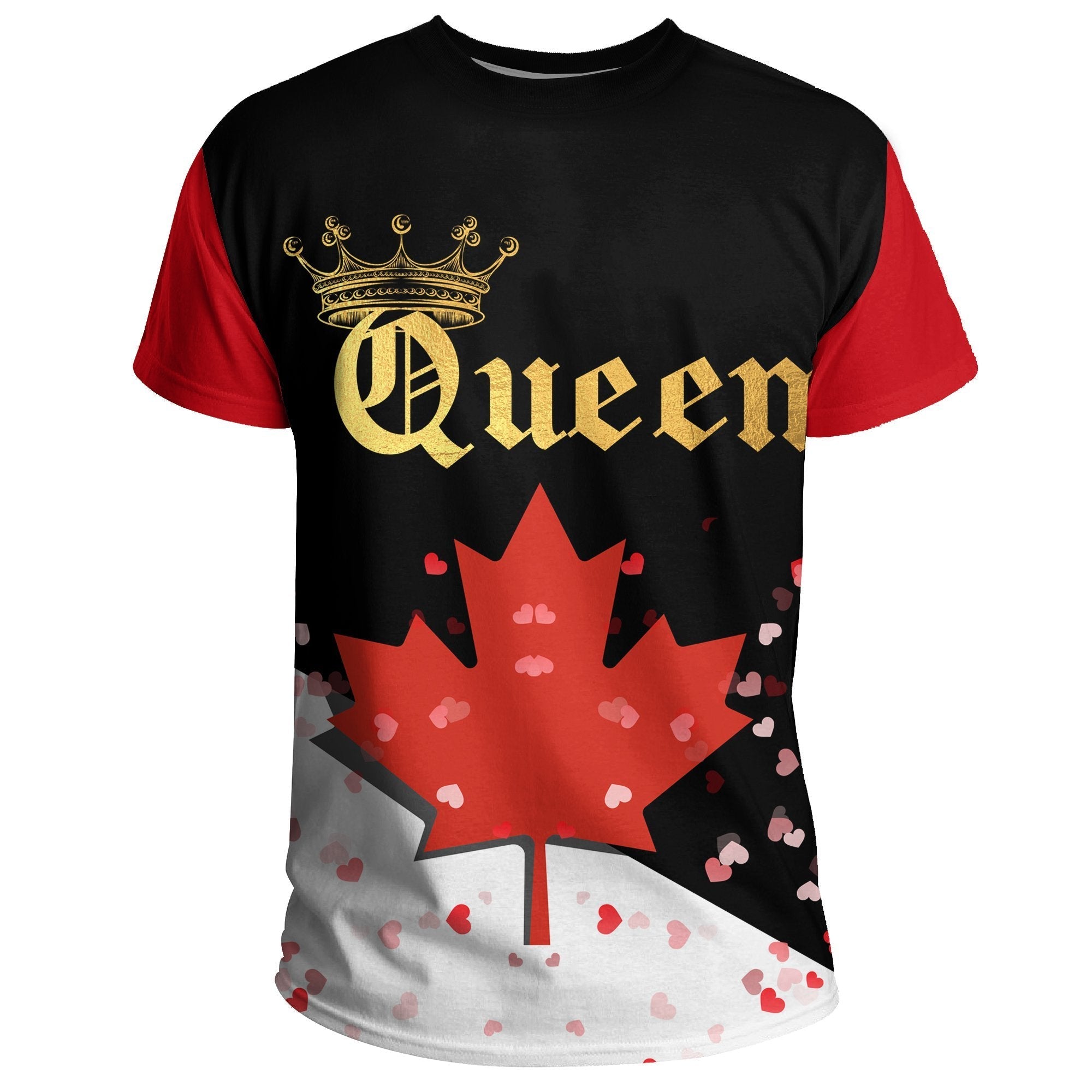 Canada T shirt Queen - Valentine Couple - Vibe Hoodie Shop