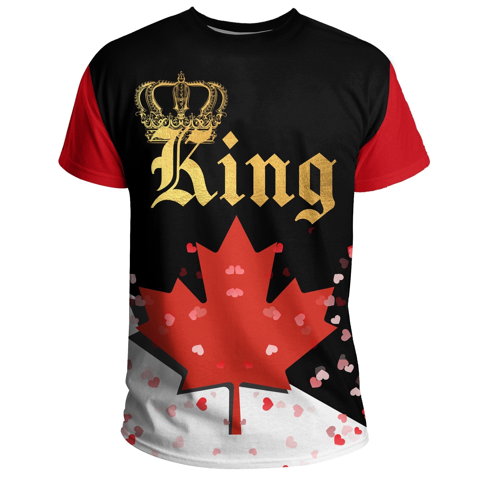 Canada T shirt King - Valentine Couple - Vibe Hoodie Shop