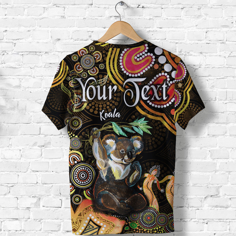 (Custom Personalised) Australian Astrology T Shirt Cancer Koala Zodiac Aboriginal Vibes - Gold - Vibe Hoodie Shop