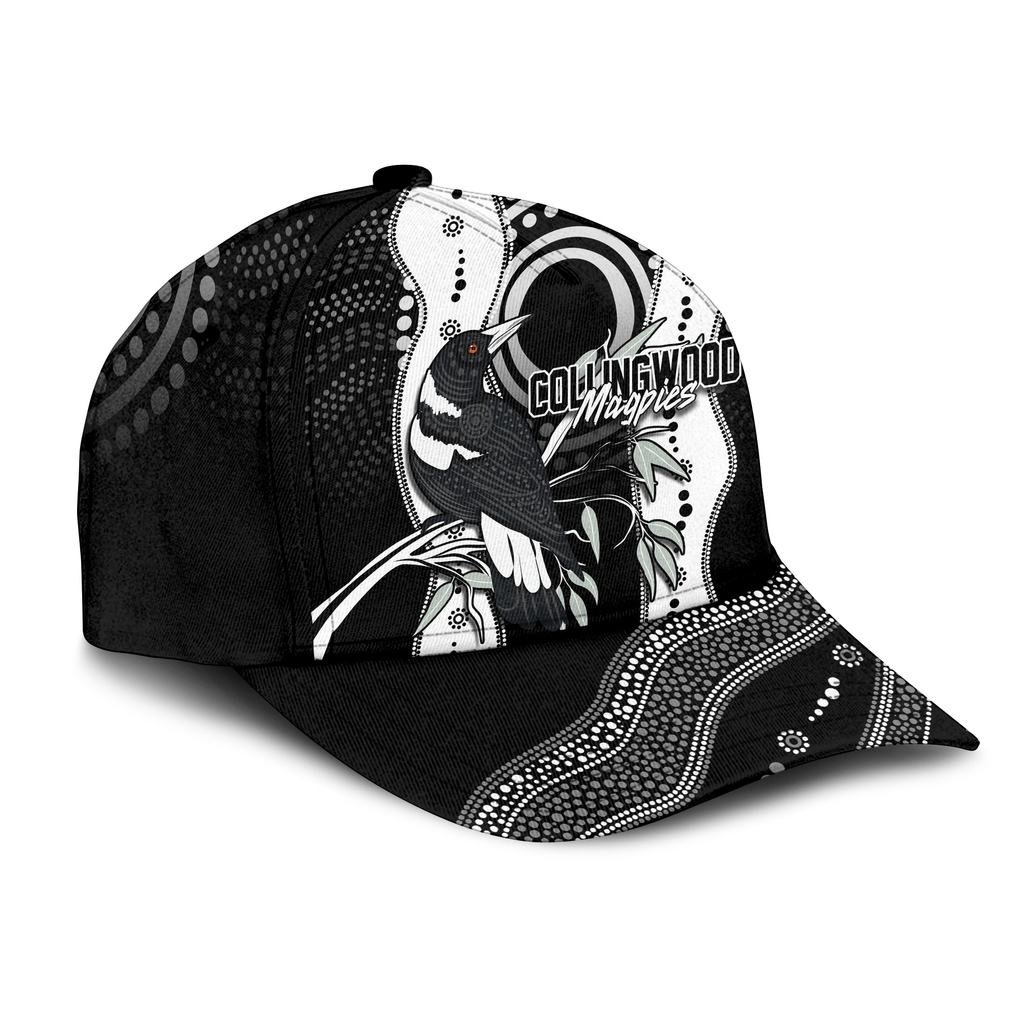 Collingwood Magpies Aboriginal Classic Cap Artsy Vibes - Vibe Hoodie Shop