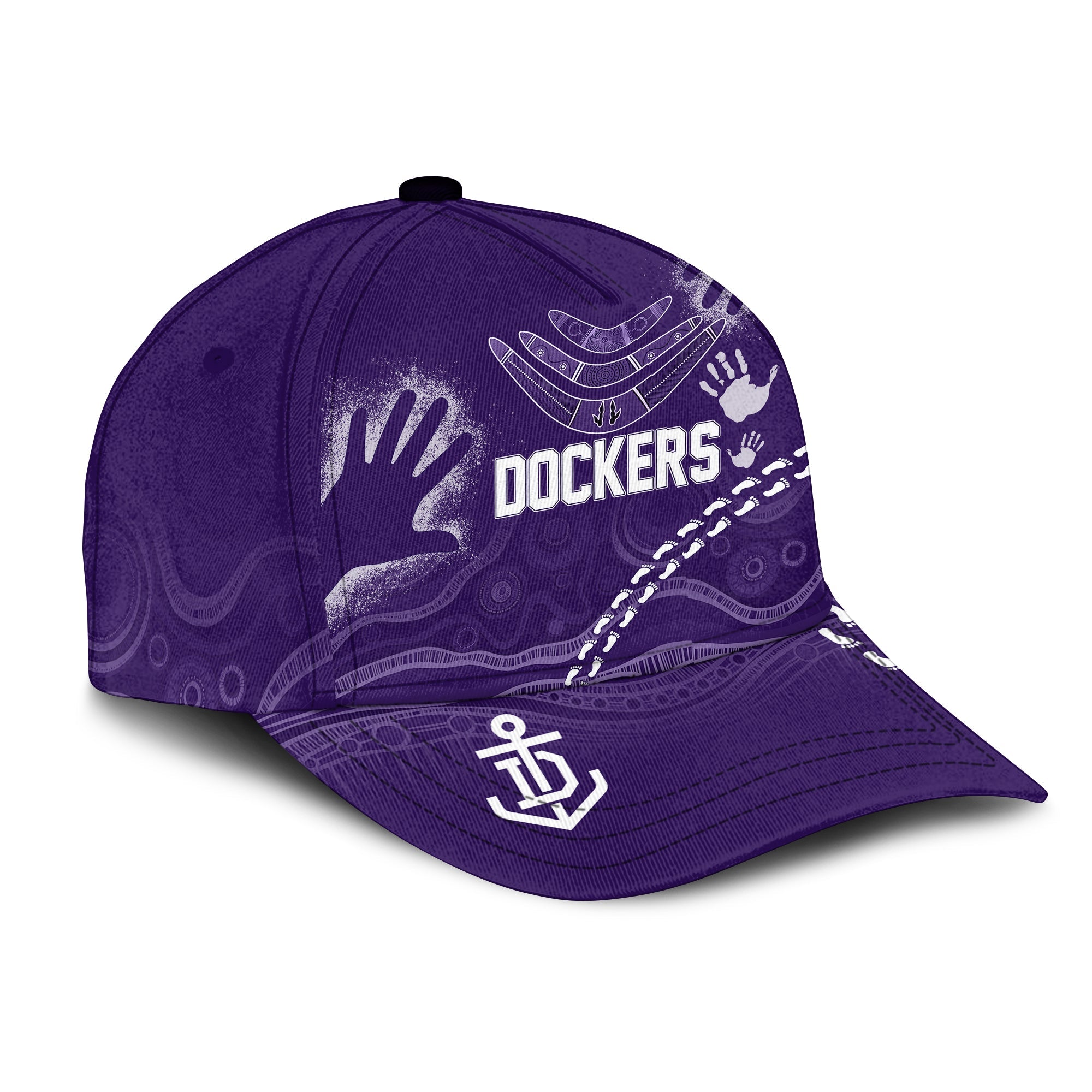 Freo Dockers Aboriginal Classic Cap Purple Tsunami - Vibe Hoodie Shop