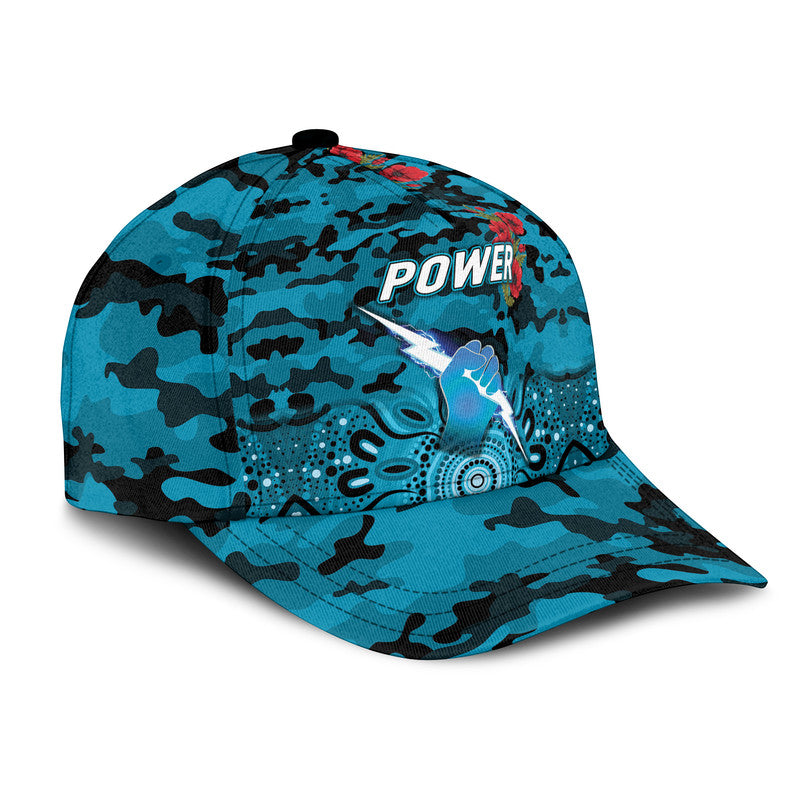 (Custom Personalised) Port Adelaide Power ANZAC AFL Classic Cap Indigenous Vibes - Vibe Hoodie Shop