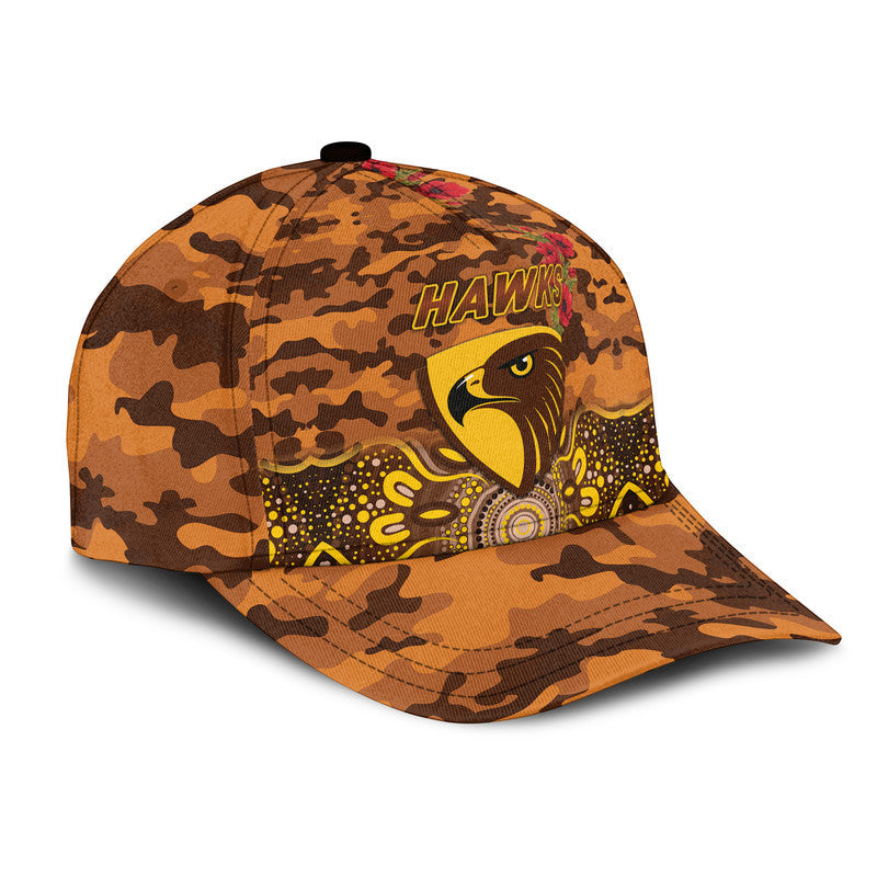 Hawthorn Hawks ANZAC AFL Classic Cap Indigenous Vibes - Vibe Hoodie Shop