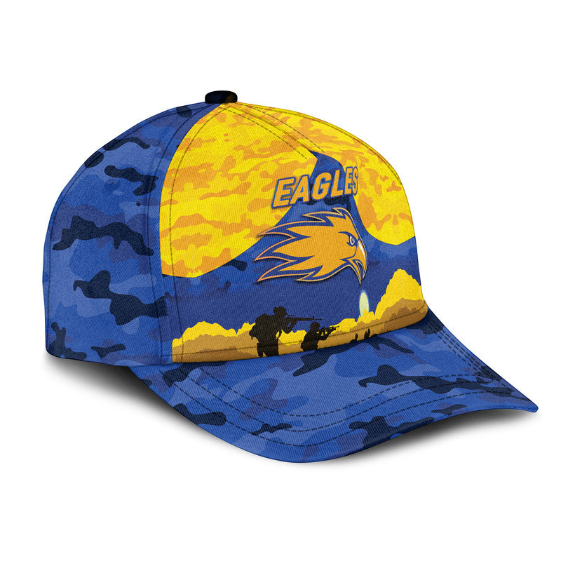 West Coast Eagles ANZAC AFL Classic Cap Simple Style - Royal Blue - Vibe Hoodie Shop