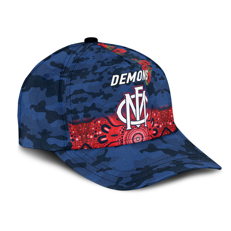 Melbourne Demons ANZAC AFL Classic Cap Indigenous Vibes - Vibe Hoodie Shop