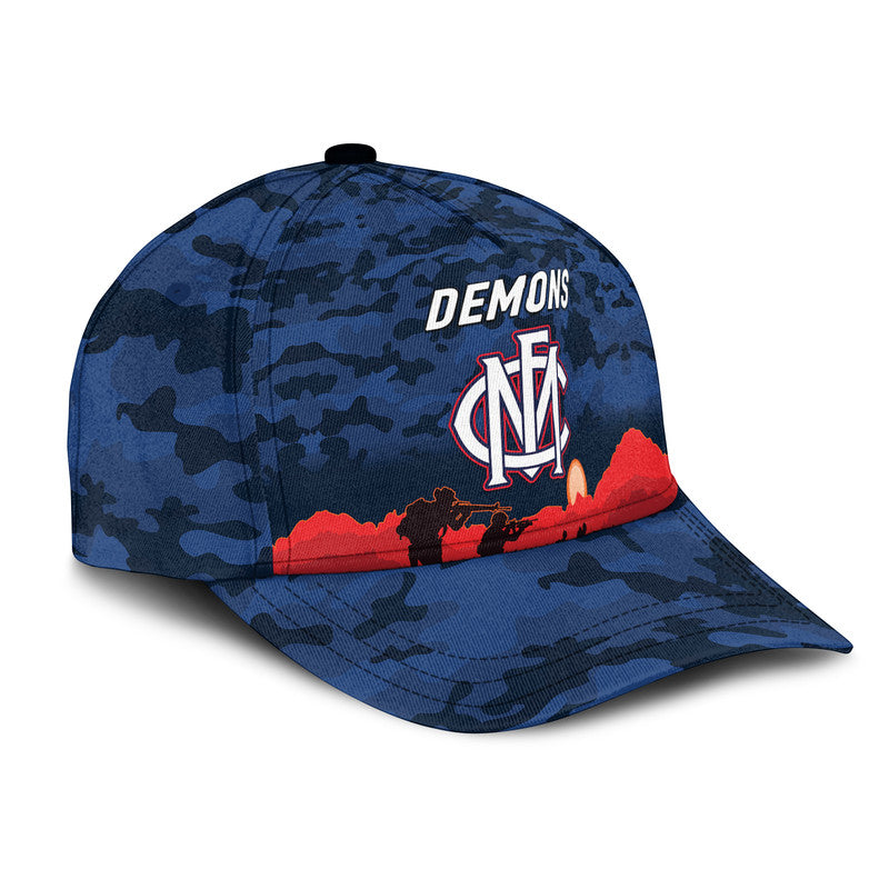 (Custom Personalised) Melbourne Demons ANZAC AFL Classic Cap Simple Style - Vibe Hoodie Shop