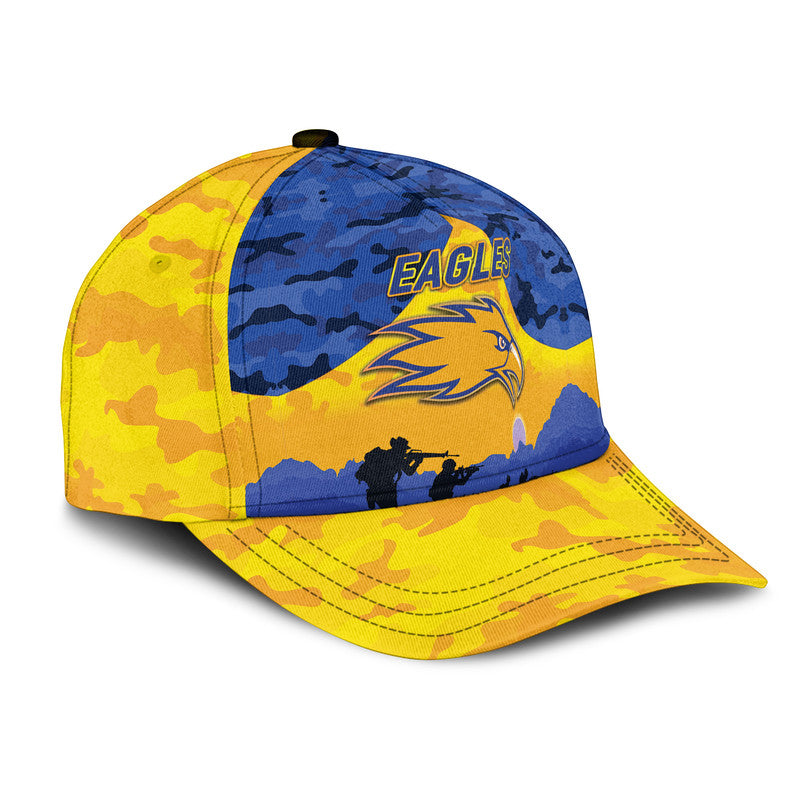 (Custom Personalised) West Coast Eagles ANZAC AFL Classic Cap Simple Style - Gold - Vibe Hoodie Shop