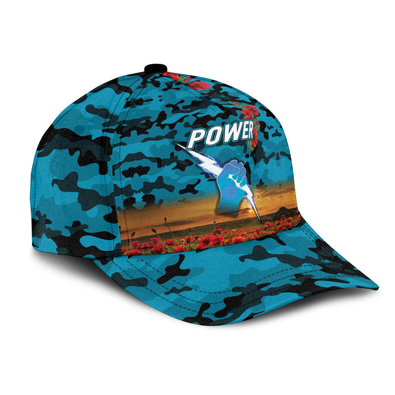 Port Adelaide Power ANZAC AFL Classic Cap Poppy Vibes - Vibe Hoodie Shop