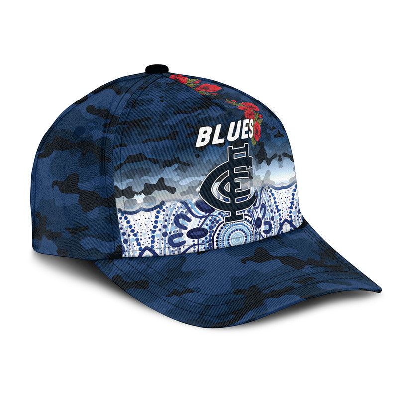 Carlton Blues ANZAC AFL Classic Cap Indigenous Vibes - Vibe Hoodie Shop