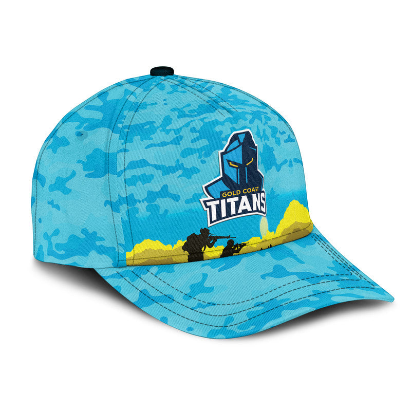 Gold Coast Titans ANZAC 2022 NRL Classic Cap Simple Style - Vibe Hoodie Shop